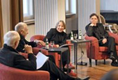V.l.n.r.: Adolf Muschg, Heiner Geissler, Antje Vollmer und Robert Zion